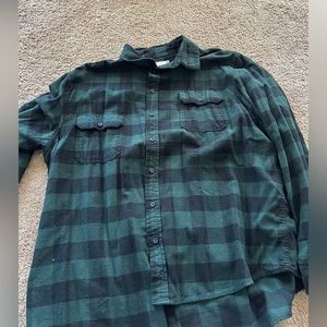 XXL green and black flannel